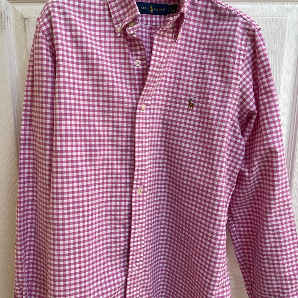 Men’s Gingham Oxford button down shirt